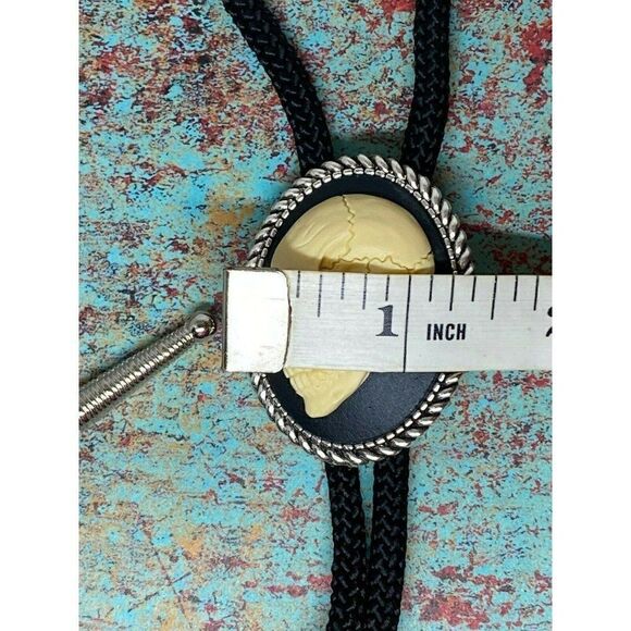 Mens womens Southwest western Sugar Skull Cameo Pendant Bolo Necklace Lariat - Picture 8 of 8